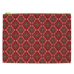 Illustrations Ajrak Abstract Design Pattern Cosmetic Bag (XXL) from ArtsNow.com Front