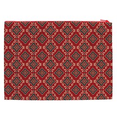 Illustrations Ajrak Abstract Design Pattern Cosmetic Bag (XXL) from ArtsNow.com Back