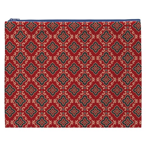 Illustrations Ajrak Abstract Design Pattern Cosmetic Bag (XXXL) from ArtsNow.com Front