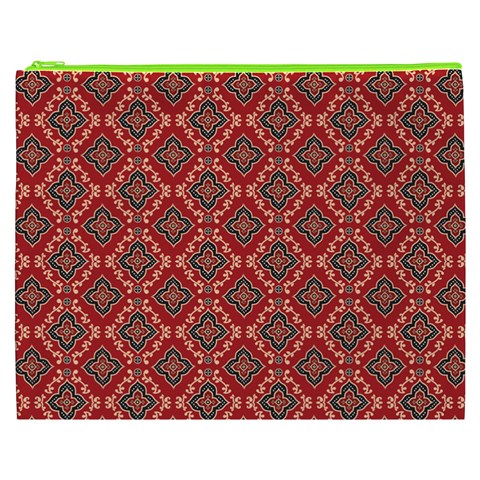 Illustrations Ajrak Abstract Design Pattern Cosmetic Bag (XXXL) from ArtsNow.com Front