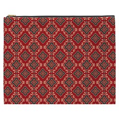 Illustrations Ajrak Abstract Design Pattern Cosmetic Bag (XXXL) from ArtsNow.com Front