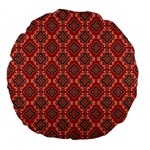 Illustrations Ajrak Abstract Design Pattern Large 18  Premium Round Cushions