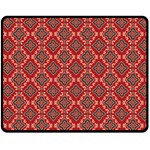 Illustrations Ajrak Abstract Design Pattern Two Sides Fleece Blanket (Medium)