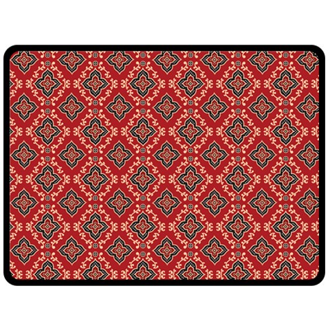 Illustrations Ajrak Abstract Design Pattern Two Sides Fleece Blanket (Large) from ArtsNow.com 80 x60  Blanket Front