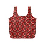 Illustrations Ajrak Abstract Design Pattern Full Print Recycle Bag (S)