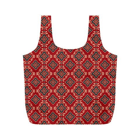 Illustrations Ajrak Abstract Design Pattern Full Print Recycle Bag (M) from ArtsNow.com Front