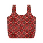 Illustrations Ajrak Abstract Design Pattern Full Print Recycle Bag (M)