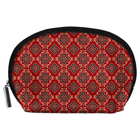 Illustrations Ajrak Abstract Design Pattern Accessory Pouch (Large) from ArtsNow.com Front