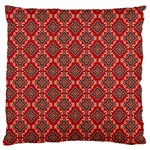 Illustrations Ajrak Abstract Design Pattern Standard Premium Plush Fleece Cushion Case (Two Sides)