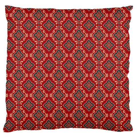 Illustrations Ajrak Abstract Design Pattern Standard Premium Plush Fleece Cushion Case (Two Sides) from ArtsNow.com Back