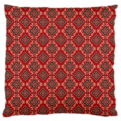 Illustrations Ajrak Abstract Design Pattern Large Premium Plush Fleece Cushion Case (Two Sides) from ArtsNow.com Back