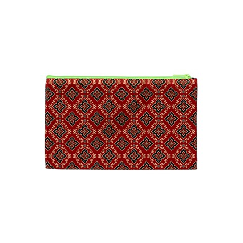 Illustrations Ajrak Abstract Design Pattern Cosmetic Bag (XS) from ArtsNow.com Back