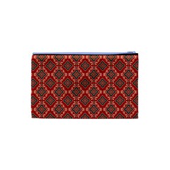 Illustrations Ajrak Abstract Design Pattern Cosmetic Bag (XS) from ArtsNow.com Back