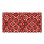 Illustrations Ajrak Abstract Design Pattern Satin Wrap 35  x 70 