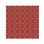 Illustrations Ajrak Abstract Design Pattern Square Satin Scarf (30  x 30 )