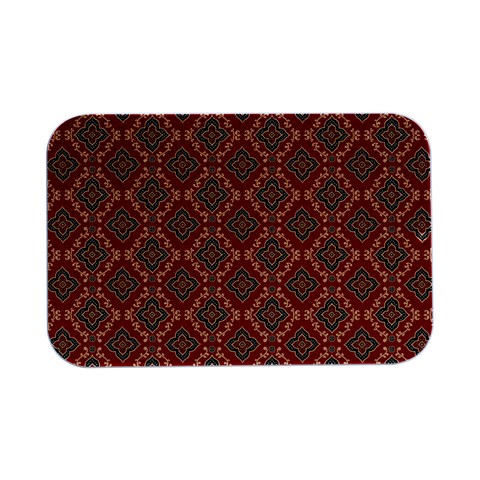 Illustrations Ajrak Abstract Design Pattern Open Lid Metal Box (Silver)   from ArtsNow.com Front