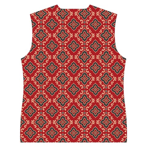 Illustrations Ajrak Abstract Design Pattern Women s Button Up Vest from ArtsNow.com Back