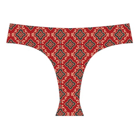 Illustrations Ajrak Abstract Design Pattern Cross Back Hipster Bikini Set from ArtsNow.com Front Under