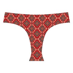 Illustrations Ajrak Abstract Design Pattern Cross Back Hipster Bikini Set from ArtsNow.com Front Under