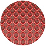 Illustrations Ajrak Abstract Design Pattern Wooden Bottle Opener (Round)