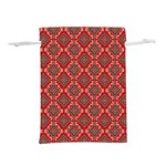 Illustrations Ajrak Abstract Design Pattern Lightweight Drawstring Pouch (S)