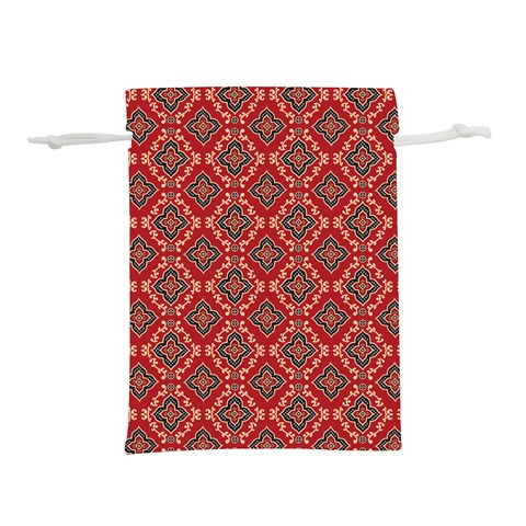 Illustrations Ajrak Abstract Design Pattern Lightweight Drawstring Pouch (M) from ArtsNow.com Front