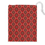 Illustrations Ajrak Abstract Design Pattern Drawstring Pouch (4XL)