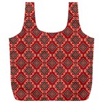 Illustrations Ajrak Abstract Design Pattern Full Print Recycle Bag (XXL)