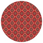 Illustrations Ajrak Abstract Design Pattern Round Trivet