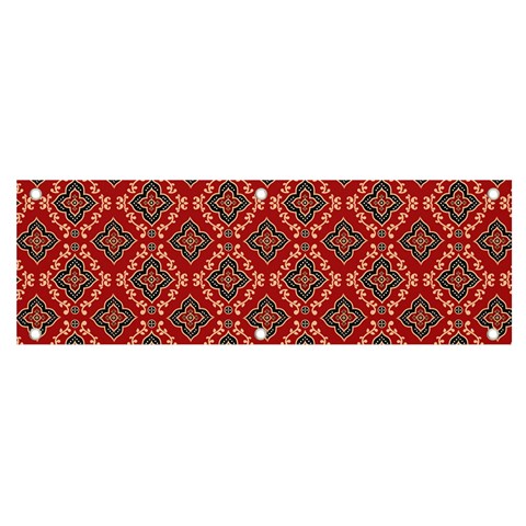 Illustrations Ajrak Abstract Design Pattern Banner and Sign 6  x 2  from ArtsNow.com Front