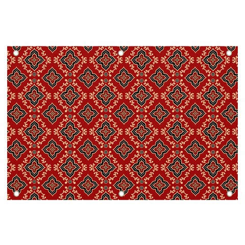 Illustrations Ajrak Abstract Design Pattern Banner and Sign 6  x 4  from ArtsNow.com Front