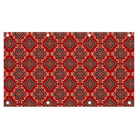 Illustrations Ajrak Abstract Design Pattern Banner and Sign 7  x 4  from ArtsNow.com Front