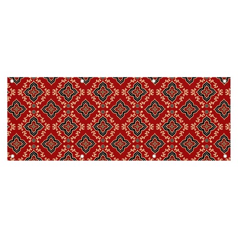 Illustrations Ajrak Abstract Design Pattern Banner and Sign 8  x 3  from ArtsNow.com Front