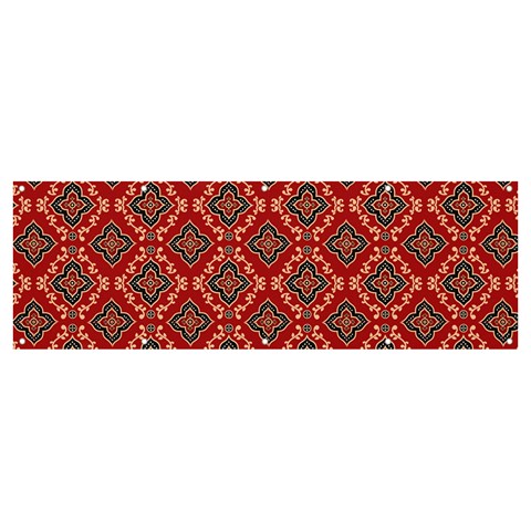 Illustrations Ajrak Abstract Design Pattern Banner and Sign 12  x 4  from ArtsNow.com Front