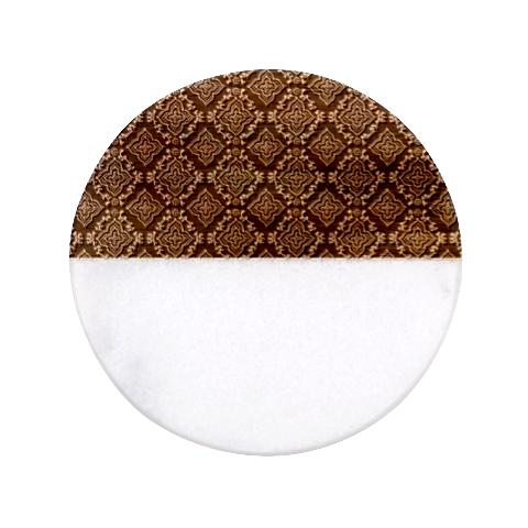 Illustrations Ajrak Abstract Design Pattern Classic Marble Wood Coaster (Round)  from ArtsNow.com Front