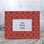 Illustrations Ajrak Abstract Design Pattern White Tabletop Photo Frame 4 x6 