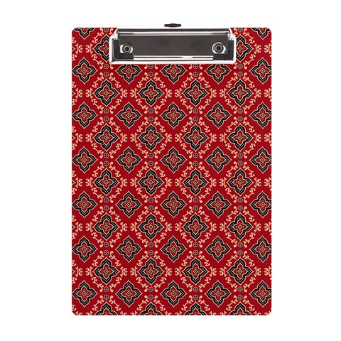 Illustrations Ajrak Abstract Design Pattern A5 Acrylic Clipboard from ArtsNow.com Front