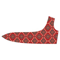 Illustrations Ajrak Abstract Design Pattern Trumpet Sleeve Cropped Top from ArtsNow.com Front Left