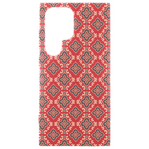 Illustrations Ajrak Abstract Design Pattern Samsung Galaxy S24 Ultra 6.9 Inch Black TPU UV Case from ArtsNow.com Front