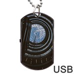 Building Ceiling Structure Dome Dog Tag USB Flash (One Side)