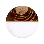 Building Ceiling Structure Dome Classic Marble Wood Coaster (Round) 