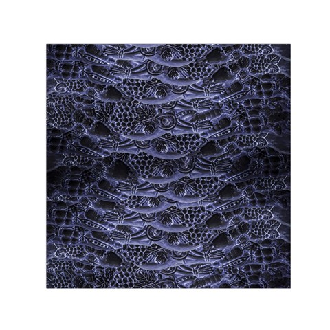 Aliens Entrails – Dark Blue Print Pattern Design Square Satin Scarf (30  x 30 ) from ArtsNow.com Front