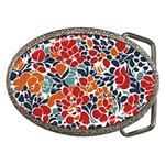 Colorfuleclecticfloralpattern Belt Buckles