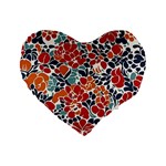 Colorfuleclecticfloralpattern Standard 16  Premium Flano Heart Shape Cushions