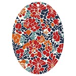 Colorfuleclecticfloralpattern UV Print Acrylic Ornament Oval