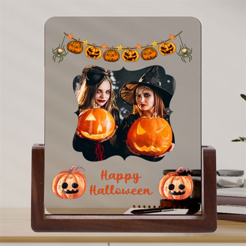 Personalized Photo Pumpkin Party Acrylic UV Print 6  Tabletop Frame Acrylic UV Print 6  Tabletop Frame (U Front