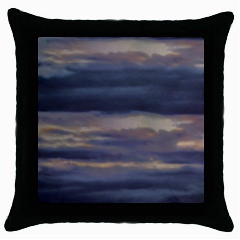 Twilight Serenade Print Throw Pillow Case (Black) from ArtsNow.com Front