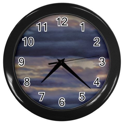 Twilight Serenade Print Wall Clock (Black) from ArtsNow.com Front