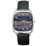 Twilight Serenade Print Square Metal Watch