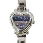 Twilight Serenade Print Heart Italian Charm Watch